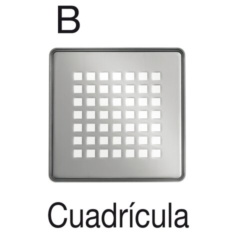 Rejilla acero inoxidable sumidero 112X112 (CAMALEON 120)